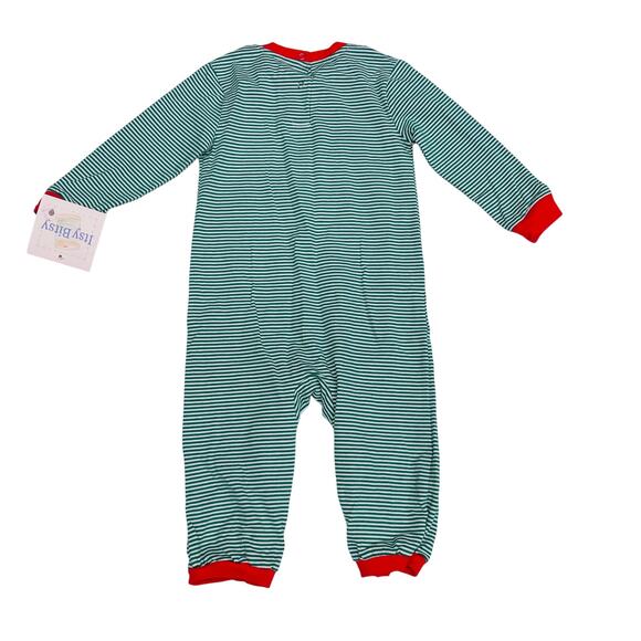 NWT Itsy Bitsy 18M Christmas Fire Truck Romper - Picture 2 of 4